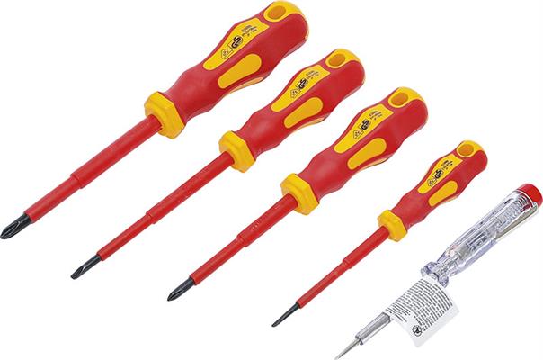 SET 5 PEZZI CACCIAVITI ISOLATI VDE