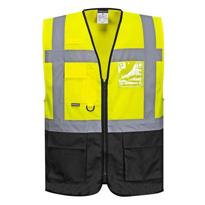 GILET EXECUTIVE ALTA VISIBILITÀ VARSAVIA - GIALLO/NERO